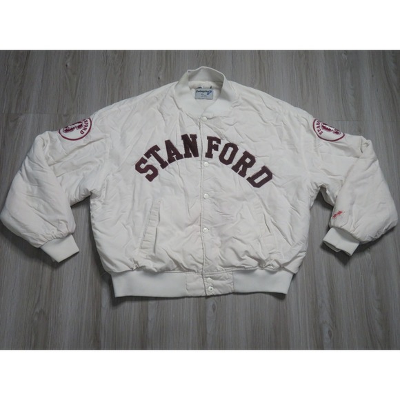 swingster Other - Vintage Stanford 80s Satin Bomber Jacket Size XL Men Pre Owned As Is READ!